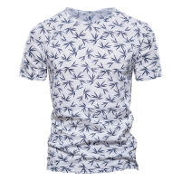Novedad de verano, camiseta estampada, camisa de fondo para hombre con cuello redondo a la moda, top informal para hombre - details 8