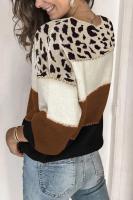 Elegante Suéter de Punto para Mujer Otoño-Invierno 2024 Cuello Largo Contraste Colorido - details 23