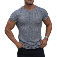 Muscleguys Camiseta de Punto Manga Corta a Rayas, Ajuste Delgado, Ropa de Gimnasio de Verano para Hombres - details 8