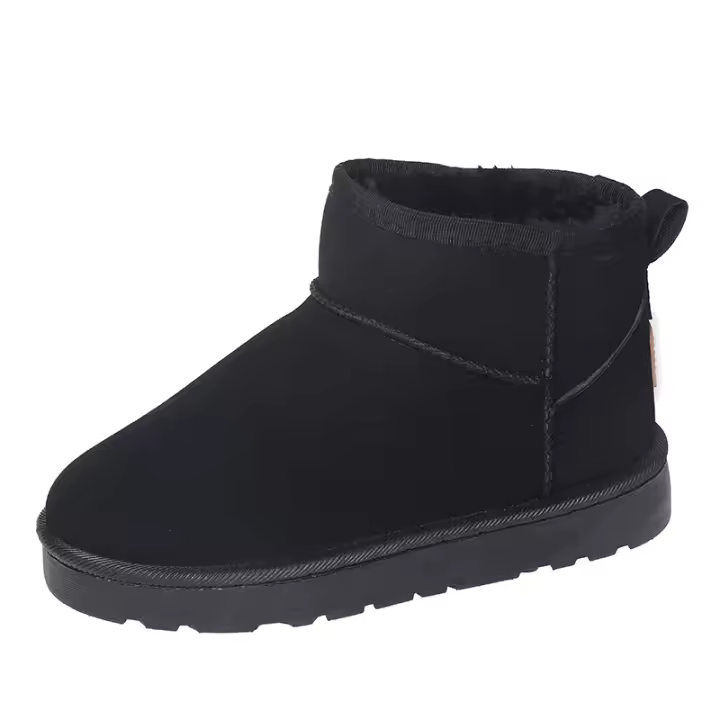 Botas de nieve de ante de vaca para mujer, botines cálidos con felpa gruesa, para clima frío, invierno nuevo 2023 - 1