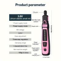 1pc Espada Rotativa Inalámbrica Recargable con Pluma de Grabado y Batería, Velocidad Ajustable Eléctrica, Herramientas Portátiles para Tallar Madera para Moler, Pulir, Taladrar, Grabar - details 0