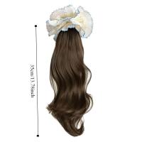Extensión de cabello rizado con cola de caballo de estilo coreano, peluca de cola de caballo de hortensia, postizo de cola de poni falso Natural para mujeres y niñas - details 0