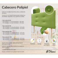 Cabecero de Polipiel o Tela Pro con 2 hileras de Botones y Patas Cabezal tapizado Cama Lujo (150x105cm con Patas (Camas 150/160), Tela Beige) - details 8