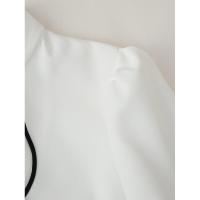 Mini vestido blanco con cordones y cuello levantado para mujer, Vestidos elegantes de manga larga para fiesta, Vestidos clásicos calados para mujer - details 3