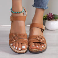 Sandalias de costura suave para mujer, zapatos planos cómodos con punta abierta, calzado de playa, novedad - details 12
