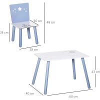 Mesa de Madera para Niños de 2-4 Años 60x40x43 cm Ideal para Dormitorio Sala - details 6