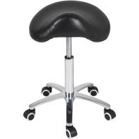 Taburete Ajustable Trabajo Taburete con Ruedas para peluquería Cocina Oficina salón de Belleza, Silla giratoria heces (Negro) - details 0