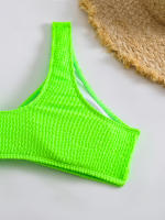 Bikini de cintura alta para mujer, traje de baño deportivo unicolor, traje de baño Sexy a rayas, ropa de baño para mujer, ropa de playa 2025 - details 37