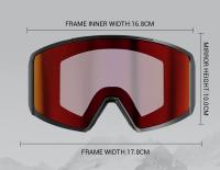 Kapvoe-Gafas de esquí fotocromáticas para hombre y mujer, lentes de nieve antiniebla, magnéticas, de esponja de doble capa para Snowboard - details 18
