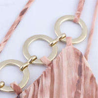 OUWU- 2025seaside Vacaciones Estilo Anillo Decoración Tie-dye Suelto Casual Vestido Con Tirantes Falda Larga Ropa De Verano Para Mujer - details 7