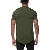 Muscleguys Camiseta de Fitness para Hombres Ajuste Cero, Secado Rápido, Pantalla Sólida, Cuello en V, Ropa de Gimnasio de Poliéster - details 9