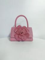 Bolso mujer 2025 nueva celebridad de Internet brillante diamantes de imitación rosa flor cadena pequeña bolsa cuadrada bolsa de mensajero portátil marea - details 22