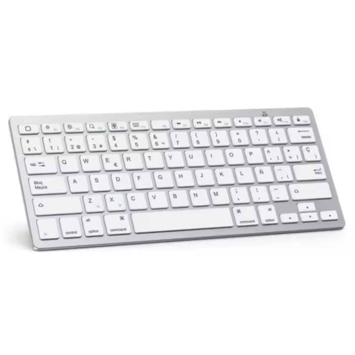 IPSDI Teclado Bluetooth Español Ultra-Delgado para iPad/iPad Pro/iPad Air/iPad Mini/iPhone y Todas Sistemas de iPadOS/iOS y Windows OS - 1