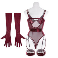 Nueva lencería erótica banda empalme guantes ajustados conjunto de tres piezas camisón camisón ropa interior sexy lencería erótica para mujeres - details 27