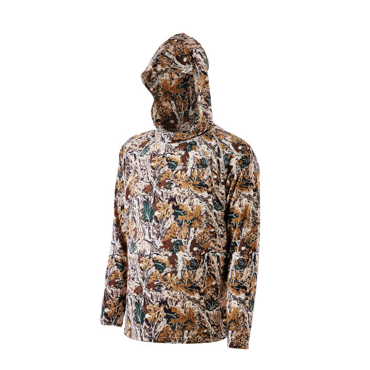 Sudadera con capucha SucceBuy Camo, talla grande, sudadera con capucha para hombre, transpirable y que absorbe la humedad, camisa de senderismo y pesca de secado rápido con capucha, camisa de manga larga para actividades al aire libre en primavera y veran