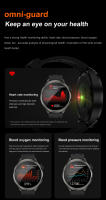 Reloj inteligente 1,85 pulgadas HD pantalla grande NFC Reloj inteligente hombres Bluetooth llamada presión arterial GPS al aire libre seguimiento deportivo Smarthwatch brújula esfera personalizada salud Smartwatch - details 11