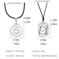 Collar Gótico Boho de Espiral Vortex Hecho a Mano de Cuero Joyería de Moda 2023 Y2K para Mujeres - details 1