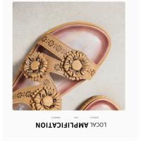 Sandalias planas para mujer 2025 - Estilo bohemio con pedrería y flores, sandalias de playa l de tallas grandes, transpirables (zapatos de verano para mujer, sandalias deportivas de lujo) - details 2
