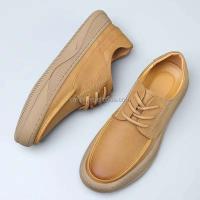 Nuevos zapatos Oxford informales de piel de vaca de alta gama para hombre, diseño italiano de moda, calzado deportivo para barco, duraderos y de alta gama, novedad de 2025 - details 4