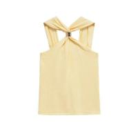 2025 Verano Nueva Ropa de Mujer Top de Punto con Cuello Halter, Hombros Descubiertos, Casual, Versátil y Multicolor - details 5