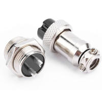 GX16 2 pines 400V tipo tornillo macho y hembra Cable a tope conector de enchufe de aviación - details 1