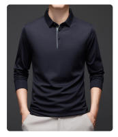 Nuevo POLO ajustado de manga larga, top de punto fino para hombre - details 4
