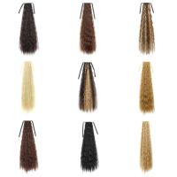 Peluca de cola de caballo afro rizada permanente de maíz, extensión de cola de caballo, cola de caballo larga ondulada y rizada ombre, postizo de cola de caballo natural esponjoso para mujeres - details 1