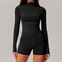 Ropa deportiva de manga larga para yoga, transpirable, que absorbe la humedad, ropa de entrenamiento de gimnasio, sujetador de yoga - details 13