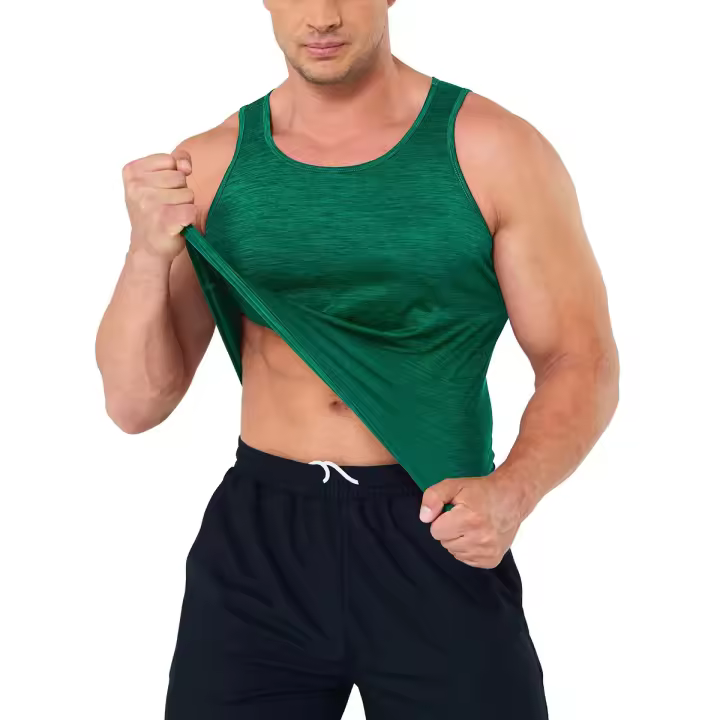 MAGCOMSEN Camisetas de tirantes deportivas de secado rápido para hombre Gyms Tees - 1