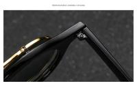Gafas de sol Retro con tapa para hombre y mujer, lentes de sol redondas con montura pequeña de Metal, Vintage, para conducir al aire libre, para verano - details 10