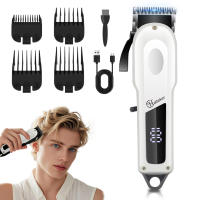 Hatteker-maquinilla eléctrica para cortar el pelo, salón profesional, cortapelos de alta potencia, uso doméstico, afeitadora de barba, empujador, carga USB - details 12