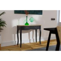 Mueble Consola de 2 cajones de Madera Negra de 78 cm de Altura, cm - details 1