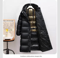 Chaqueta larga de plumón para hombre, de oro negro, chaqueta de algodón cálida con capucha de invierno enroscada - details 12