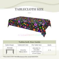 Mantel rectangular Hippie wer para fiesta, manteles impermeables para mesa de comedor, cocina, decoración del hogar - details 45