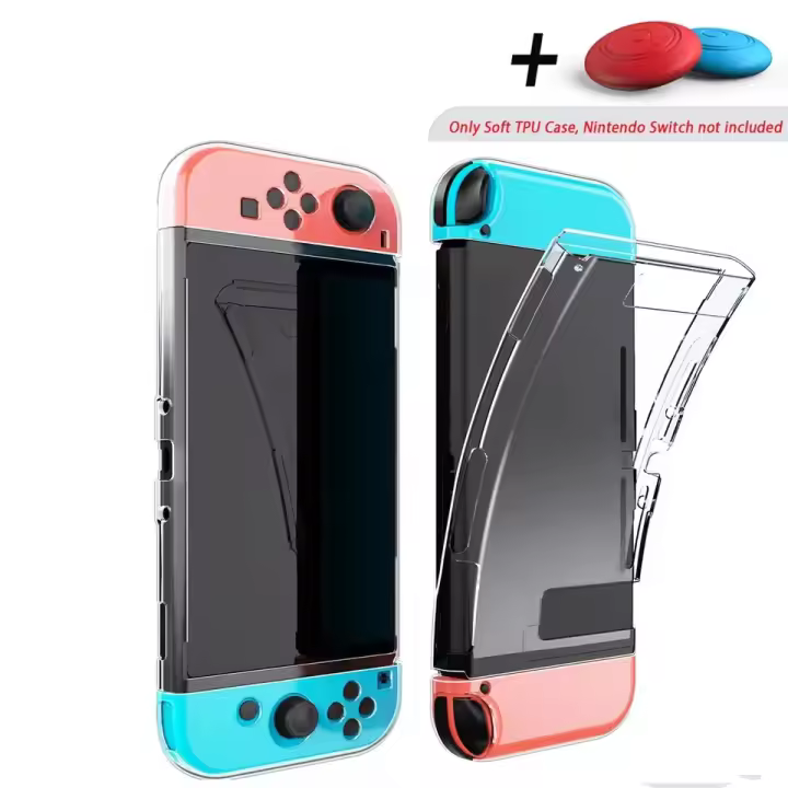 Funda protectora transparente de TPU suave, carcasa protectora de marco Compatible con Nintendo Switch, accesorios para consola de juegos - 1