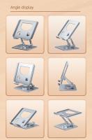Soporte de tableta plegable de aluminio para iPad, soporte de teléfono celular con rotación de 360 °, para Matepad, Mipad, Xiaoxin pad - details 6