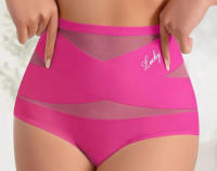 Calzoncillos de cintura alta entrecruzados con malla en contraste con estampado de letras para mujer, braguitas transparentes cómodas y transpirables para uso diario, ropa interior para mujer para todas las estaciones, bragas para mujer - details 3