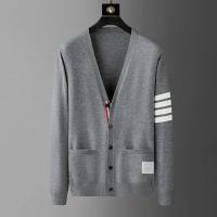 Cardigan de Punto de Marca Superior Novedad Primavera-Otoño Estilo Casual Coreano con Abertura Lateral V-cuello - details 3