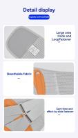 PRANASH Cinturón de malla transpirable con diseño elástico ajustable: soporte suave y cómodo para uso a largo plazo, gris y naranja, solo lavado a mano, cinturón de soporte central |   Cinturón de soporte elegante |   Material de malla duradero - details 6
