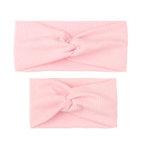 Headband Elástico De Color Sólido Para Niñas Pañalera De Algodón Unisex Accesorios De Moda Para Madres E Hijos Conjunto De Cabello Lindo Y Práctico - details 9