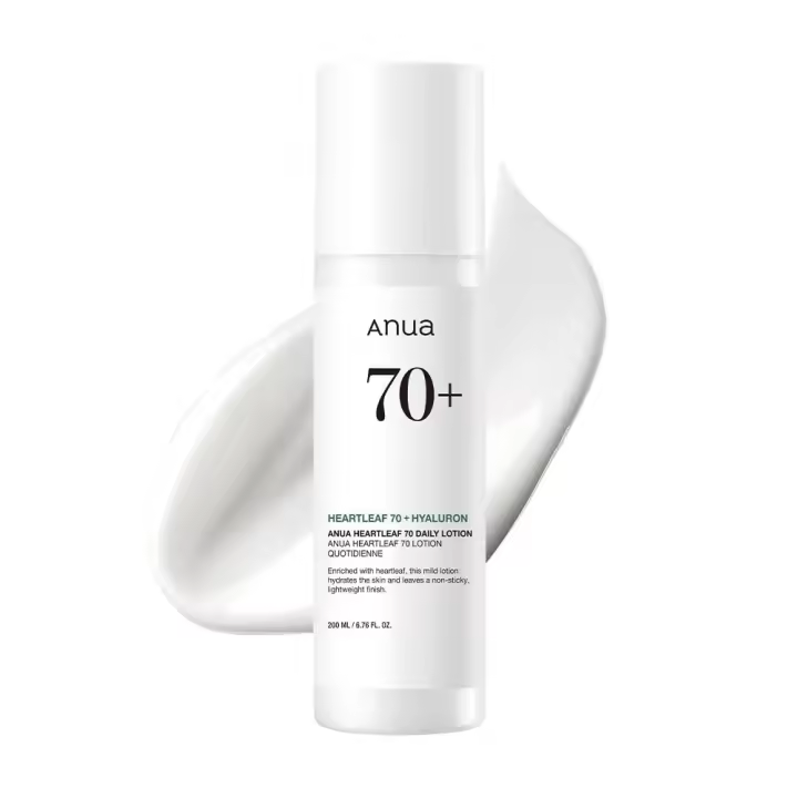 Anua Heartleaf Daily Lotion, hidratante facial con ácido hialurónico para pieles sensibles, ligero, cuidado de la piel coreano (200 ml, - 1