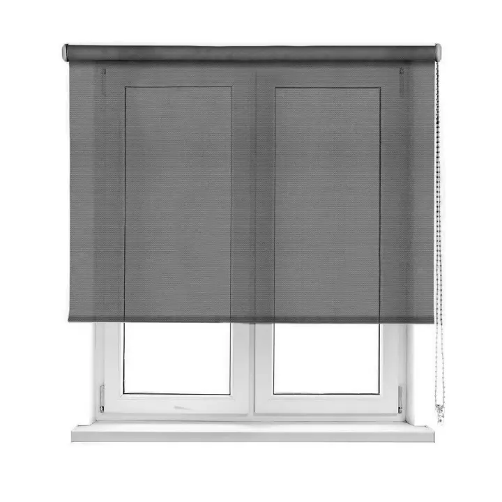 Estor Enrollable de 200cm de largo Pantalla Apertura 5% Proporciona Intimidad. Estor Pantalla para Puertas y Ventanas. Aislante Térmico, Translucidos Fácil Instalación en Pared o Techo - 1