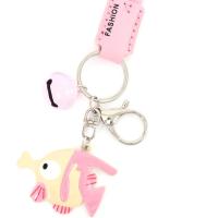 Llavero con correa para la muñeca, llavero de pez payaso cosido a mano, colgantes de dibujos animados de pez payaso antipérdida, baratija con forma de corazón para chica, abalorio para llave de dibujos animados de Anime - details 6