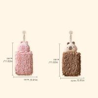 Toallas de mano colgantes de capibara montadas en la pared, toallas de mano de chenilla gruesas de secado rápido, toallas de microfibra suaves reutilizables para cocina - details 0