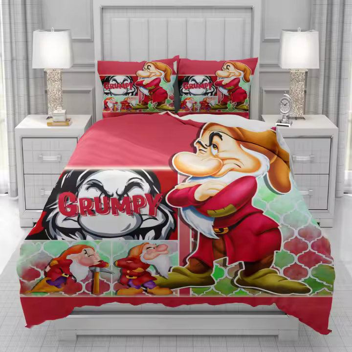 Juego de Ropa de Cama de Dibujos Animados Diseño de Conejo Grumpy y Gato Marie - 1