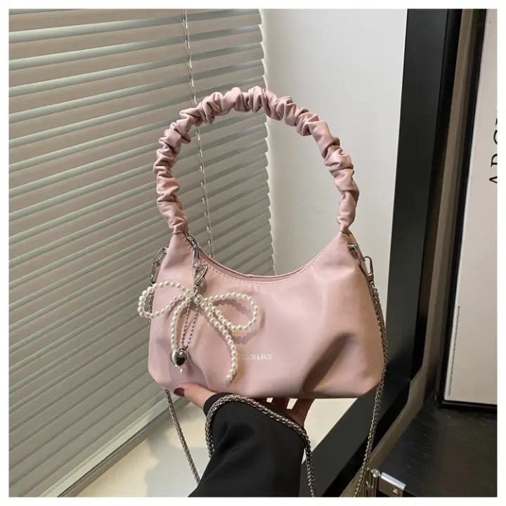 Bolso plisado con correa para el hombro para mujer, bolso exquisito y versátil con diseño de nicho, a la moda, 2025 - 1
