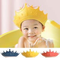 Gorro de ducha con forma de corona para niños, gorro de baño para evitar que el agua entre en la oreja, gorro de champú, protector para lavar el cabello - details 2