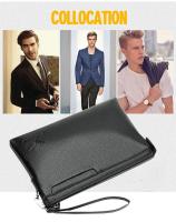 Bolsa de Suafte para Hombres Diseño de Monedero de Tarjeta de Cuero PU con Característica de Cremallera Bolsa de Mano con Correa Ideal para Teléfono y iPad - details 1