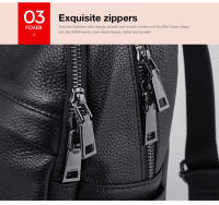 FOXER-Mochila De cuero dividido para mujer, bolso escolar de gran capacidad, bolso de viaje para oficina - details 6