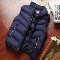 Abrigos sin mangas acolchados para hombre, chaqueta de plumón de Color sólido, chaleco cálido de invierno, prendas de vestir, cortavientos, novedad de 2025 - details 3